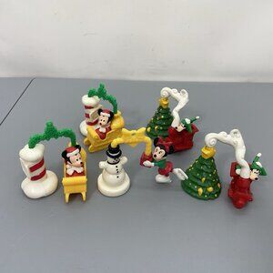5 Vintage Nestle Disney 2 Mickey 1 Minnie 2 Goofy Christmas Tree Ornaments